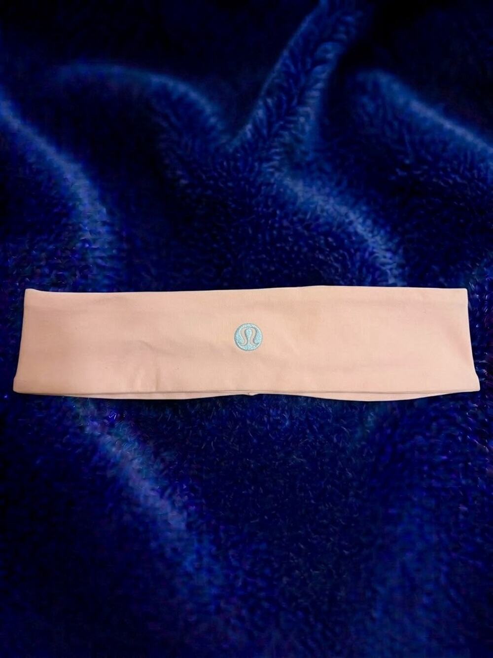Lululemon Luxtreme Training Headband Peach/pink Women Logo Accent Solid Band